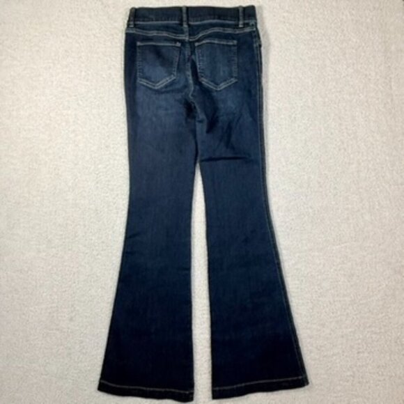 Spanx Women Flare Jeans Small Petite Midnight Shade Indigo Blue Boho Western NWT - Picture 3 of 11